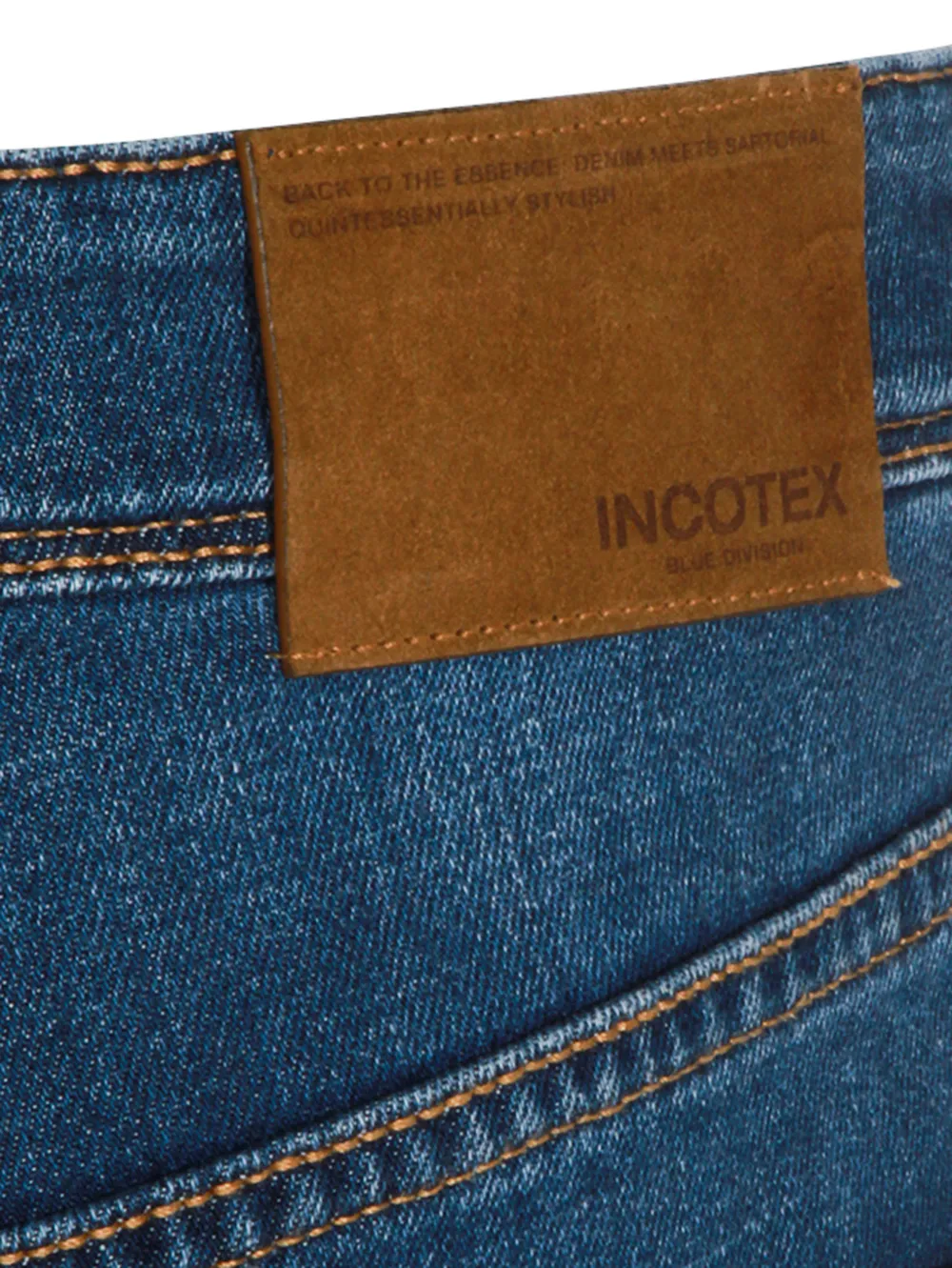 Incotex Jeans met vijf zakken Blauw