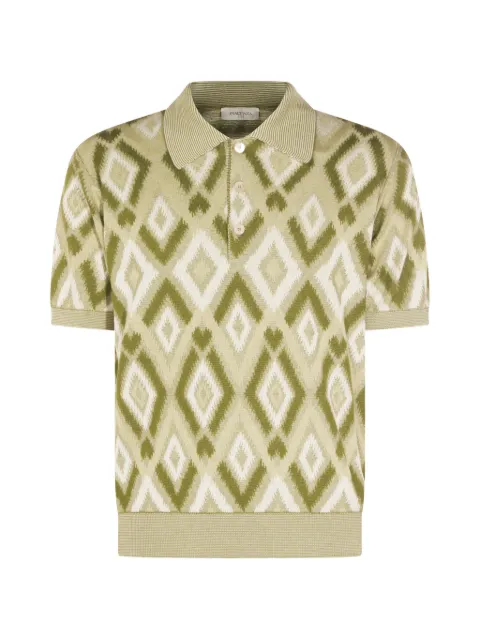 Piacenza Cashmere diamond-pattern polo shirt