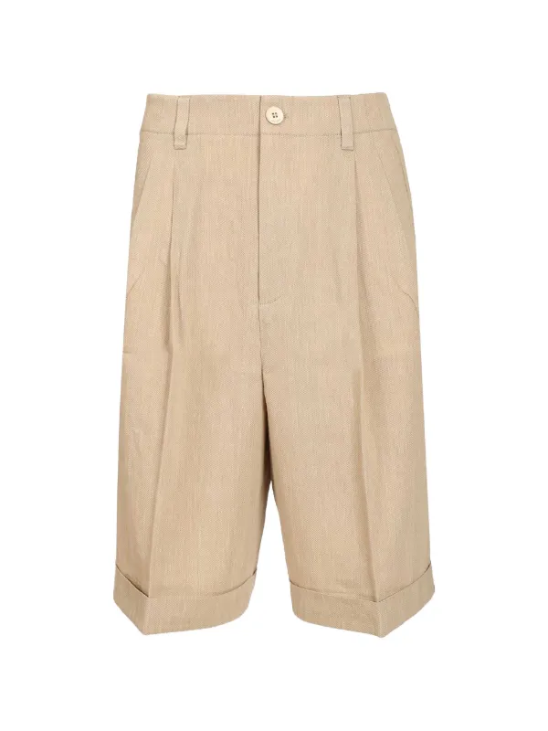 Jacquemus Pastro Bermuda Shorts in Neutrals