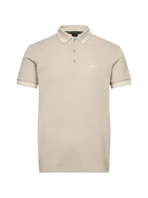 BOSS T-shirt med stribet krave