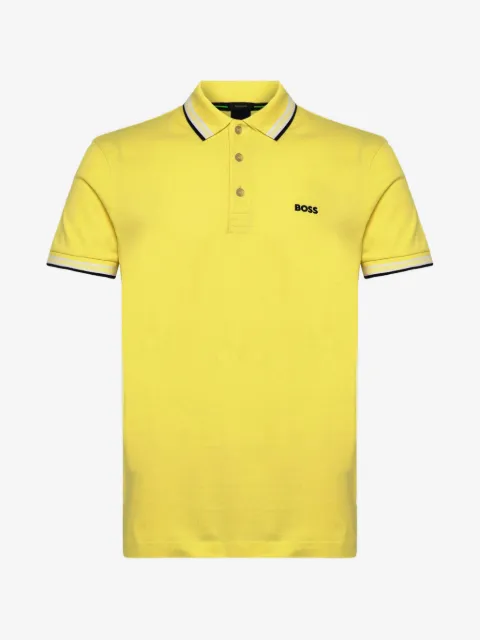 BOSS playera tipo polo con ribete en contraste