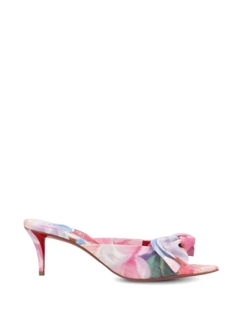 Christian Louboutin Sandália Mulazee com laço floral