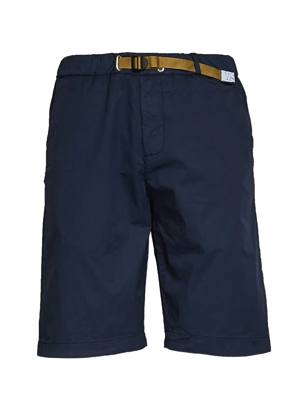 White Sand drawstring belted cotton bermuda shorts - Blu