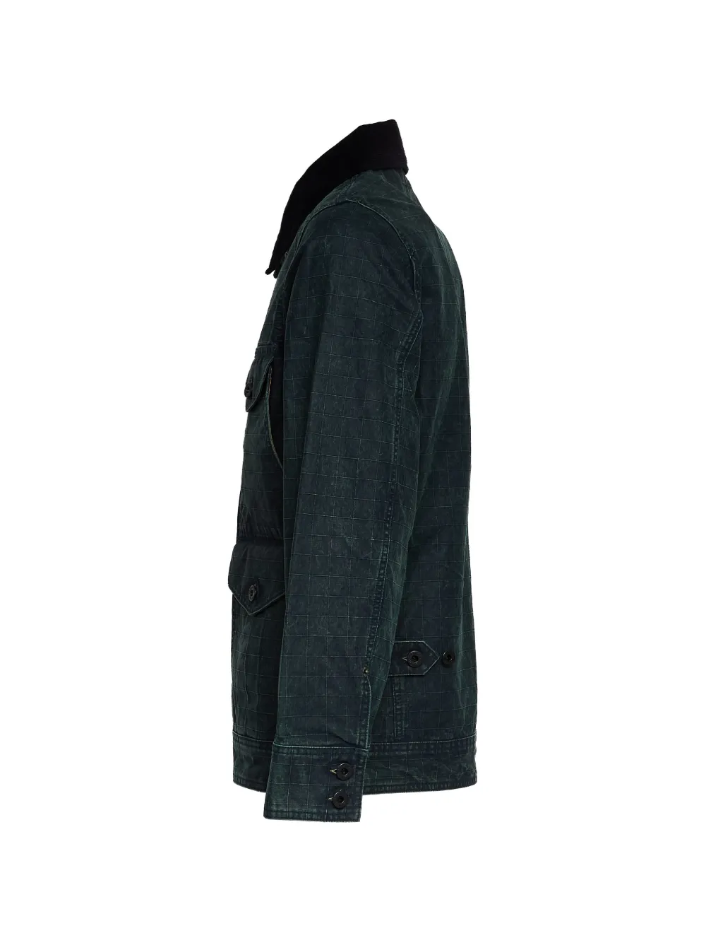 Filson Button jack met ribfluwelen kraag Groen
