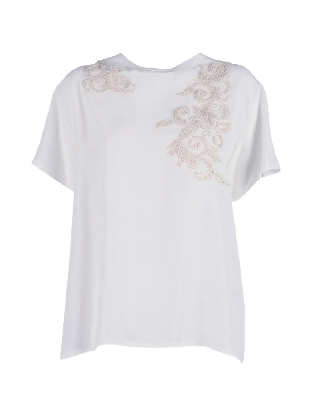 Ermanno Scervino floral-embroidered T-shirt - Bianco