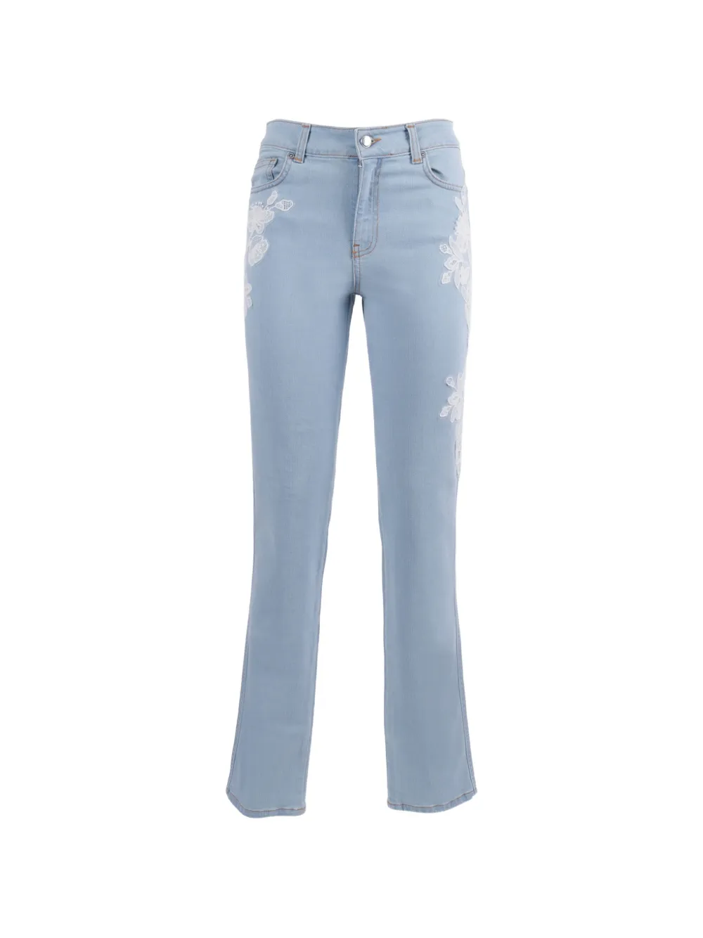 Ermanno Scervino lace-patch jeans - Blu