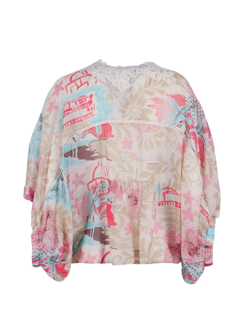 Ermanno Scervino Blouse met bloemenprint Beige