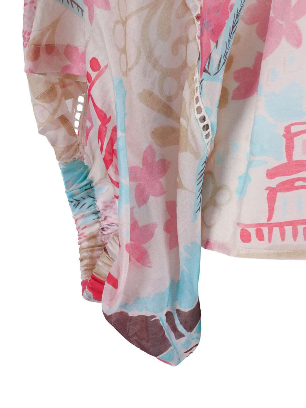 Ermanno Scervino Blouse met bloemenprint Beige