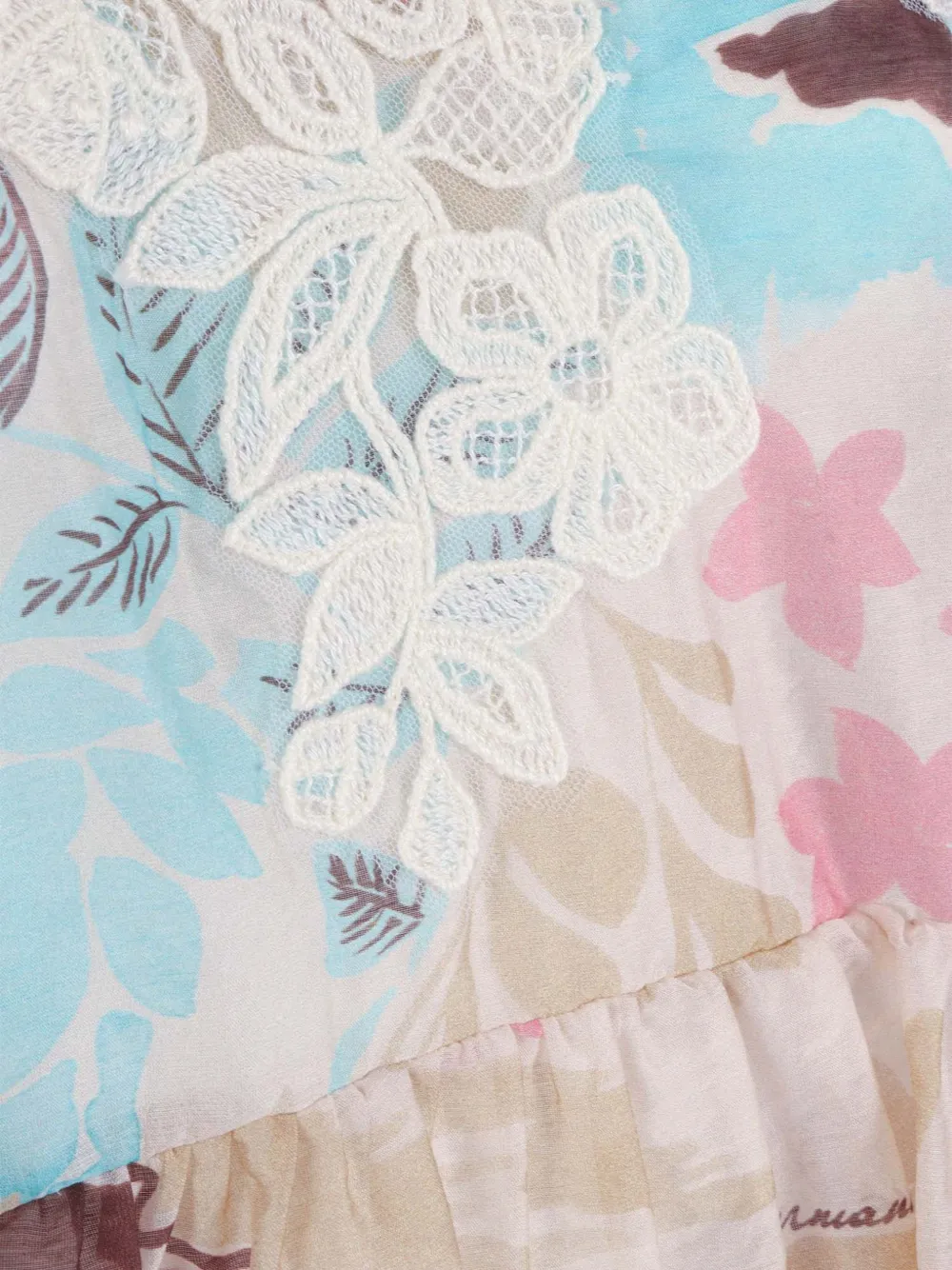 Ermanno Scervino Blouse met bloemenprint Beige