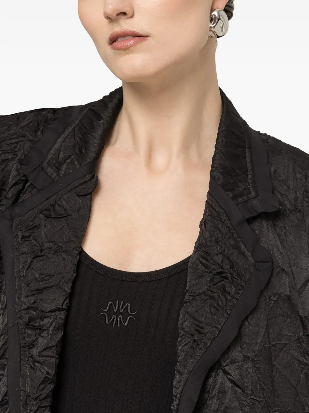 NISSA Blazer met gekreukt effect Zwart