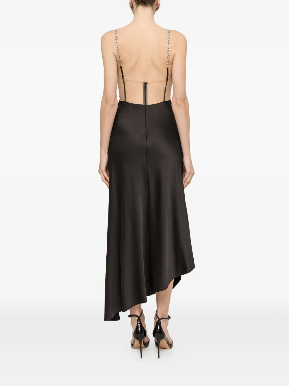 NISSA Midi-jurk met kristallen detail Zwart