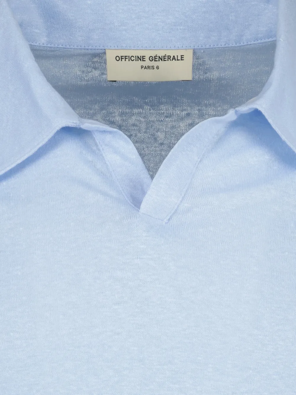 Officine Generale Johnny poloshirt van badstof Blauw