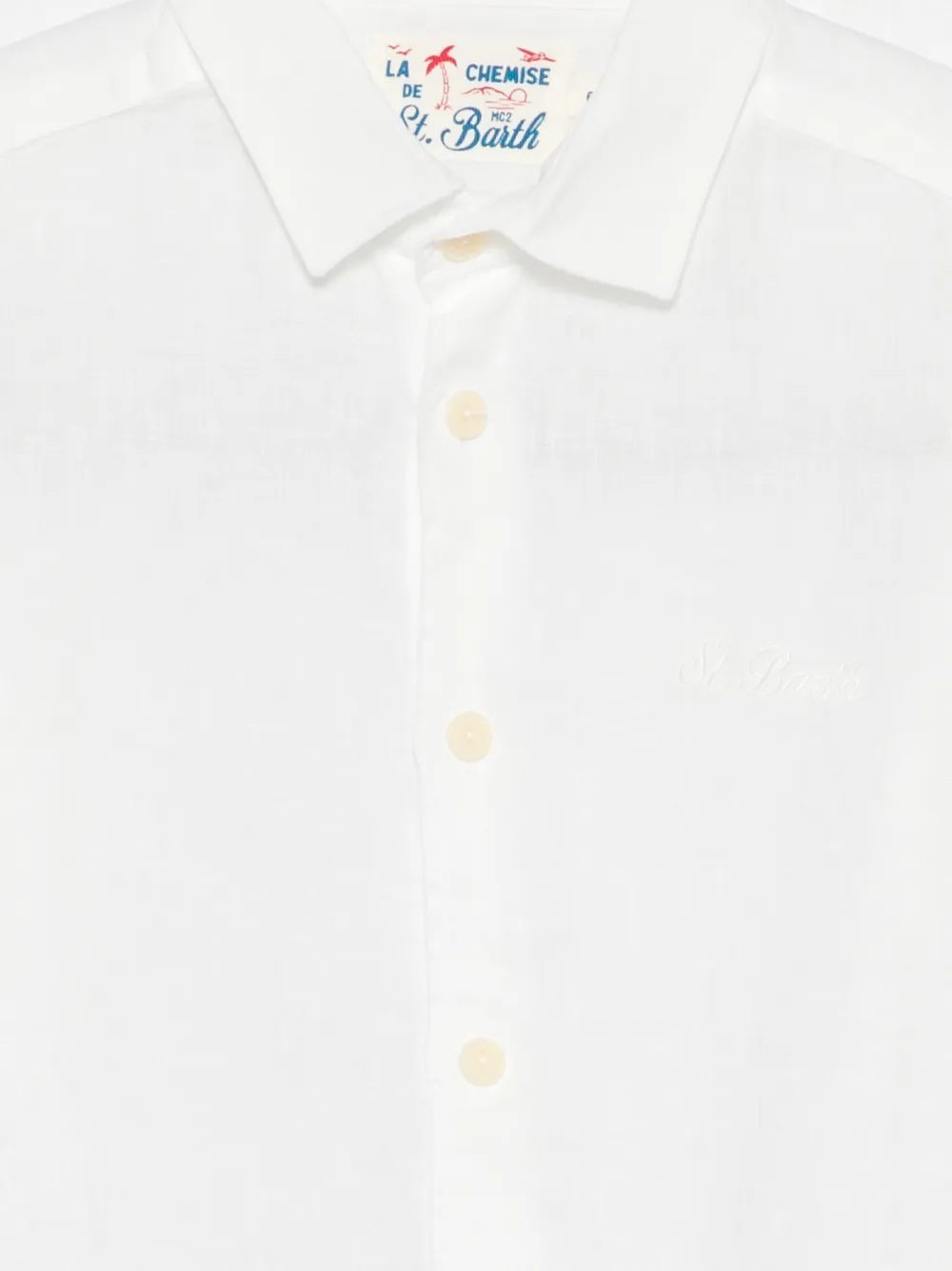 MC2 Saint Barth Kids Agnes shirt met geborduurd logo Wit
