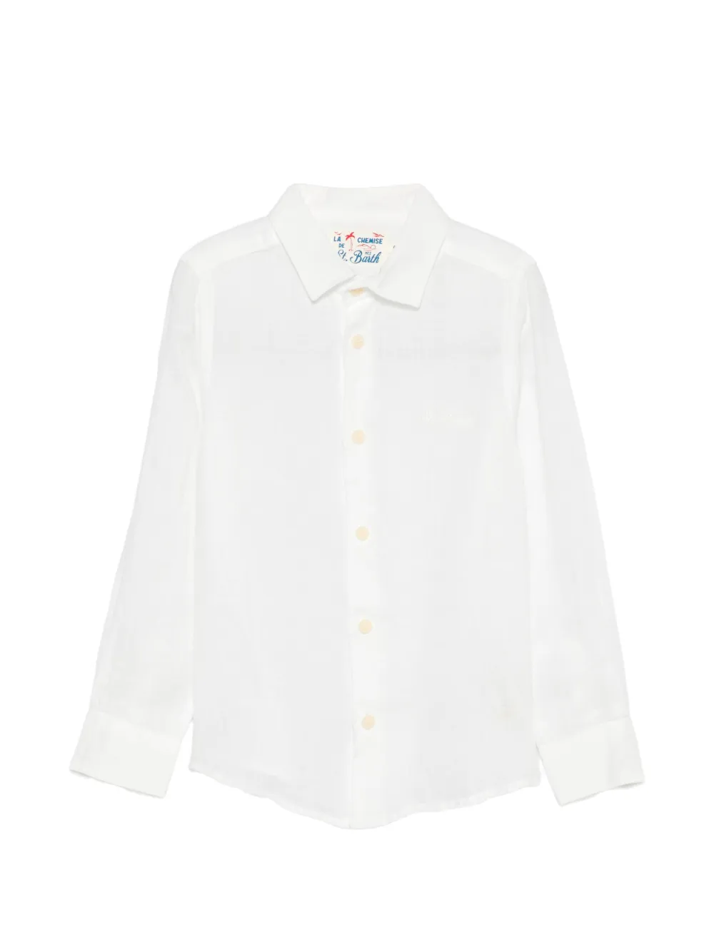 MC2 Saint Barth Kids Agnes logo-embroidered shirt - Weiß
