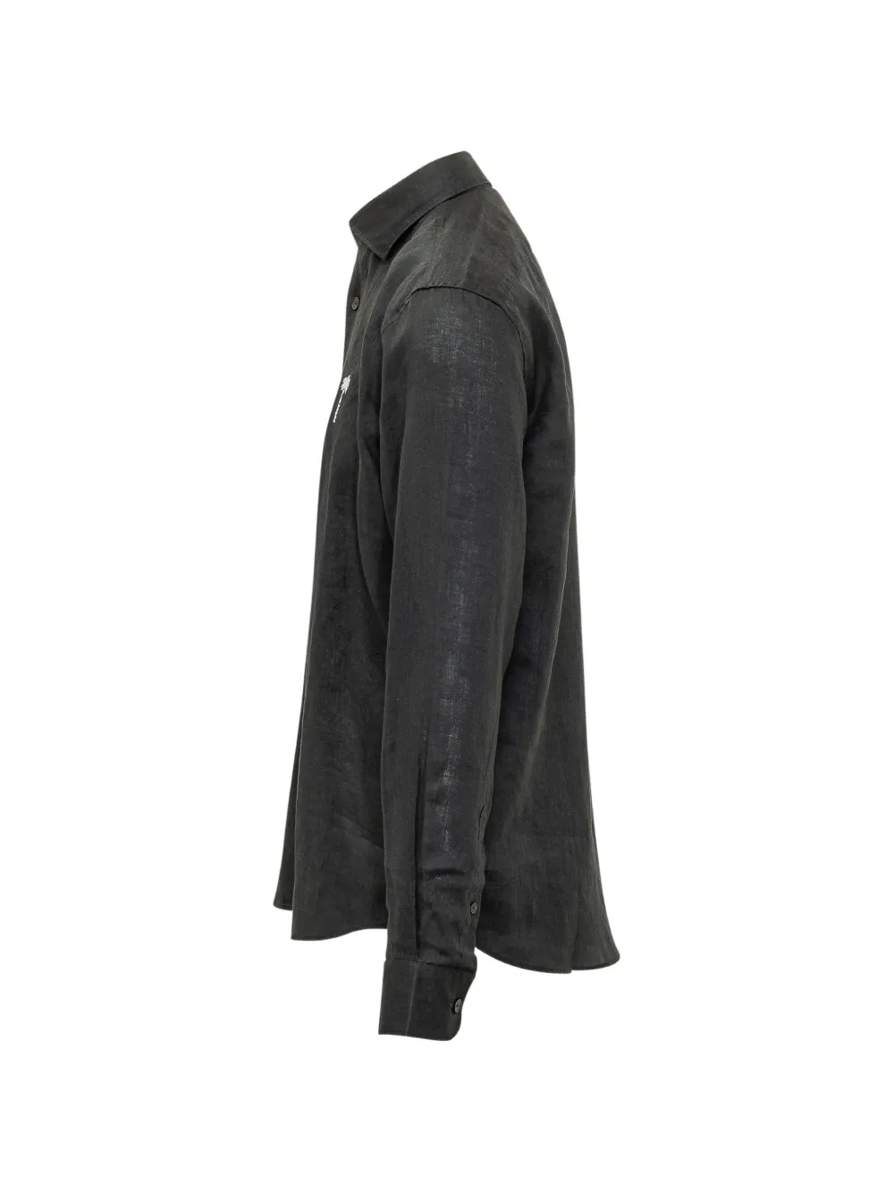 Palm Angels Overhemd met geborduurd logo Zwart