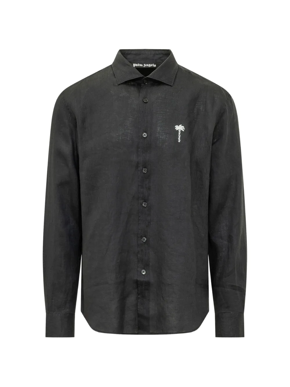 Palm Angels logo-embroidered shirt - Schwarz