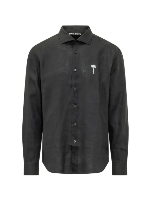 Palm Angels logo-embroidered shirt