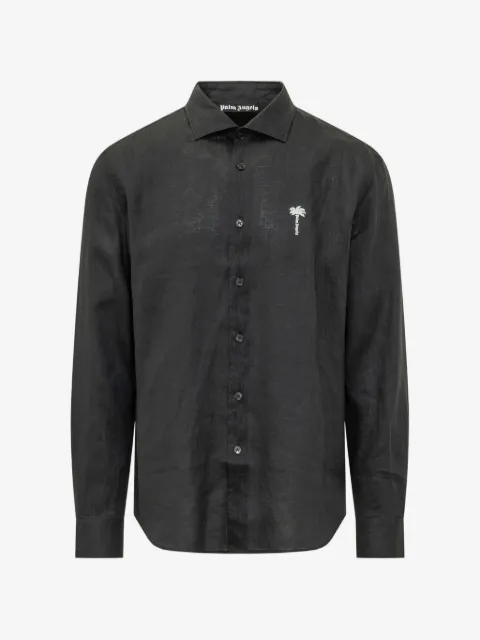 Palm Angels logo-embroidered shirt