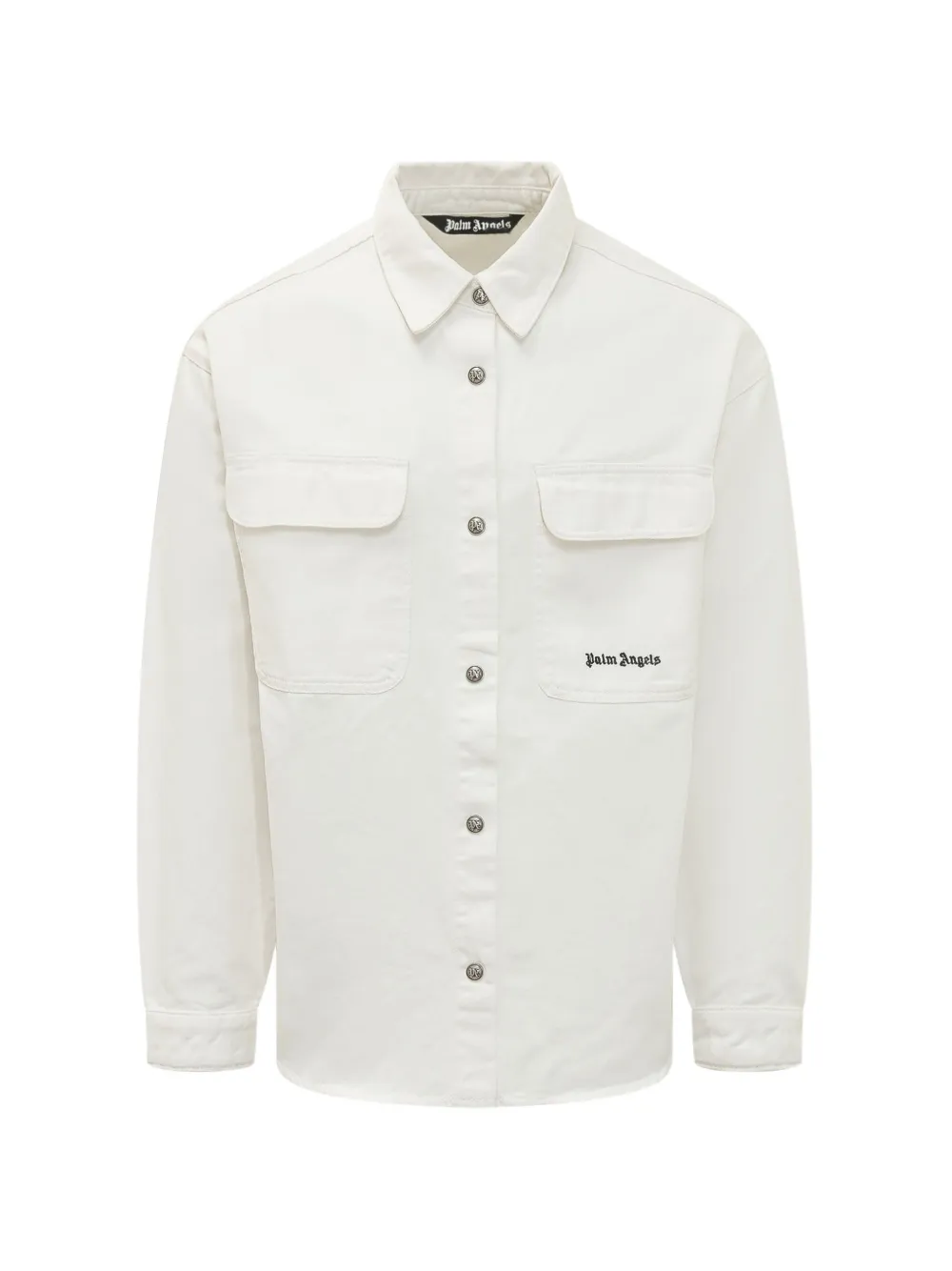Palm Angels logo-print loose-fit shirt - Bianco