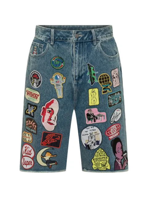 KidSuper logo-patch shorts