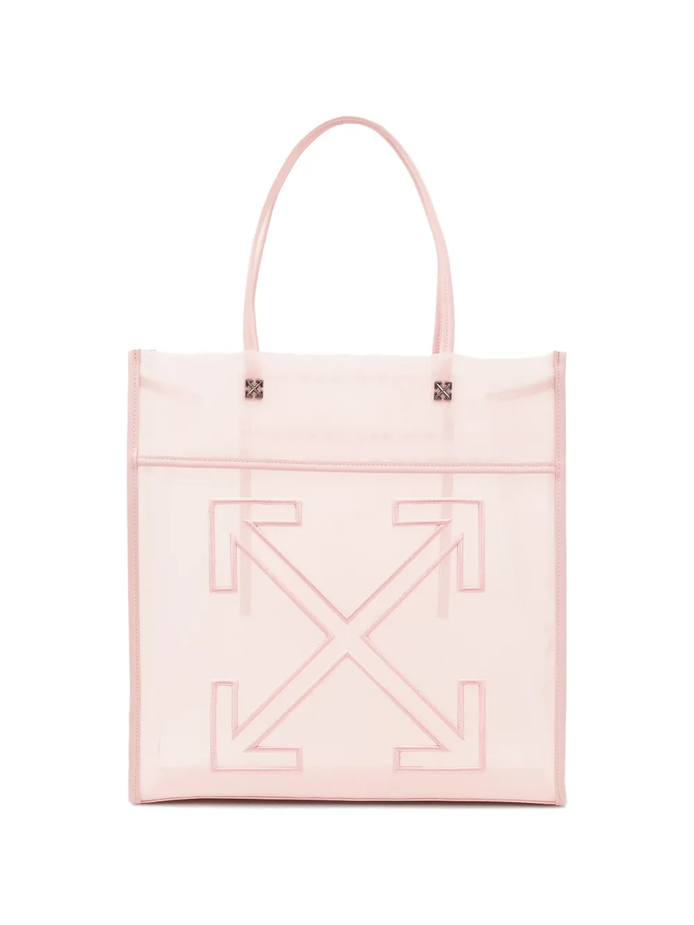 Off-White Arrows mesh tote bag - Rosa