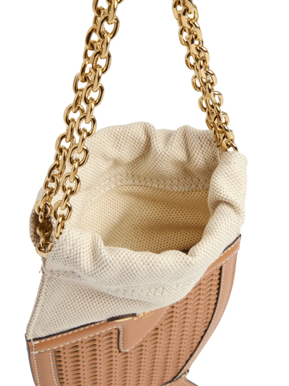  Lancel Fish Woven Clutch Bag - Brown 