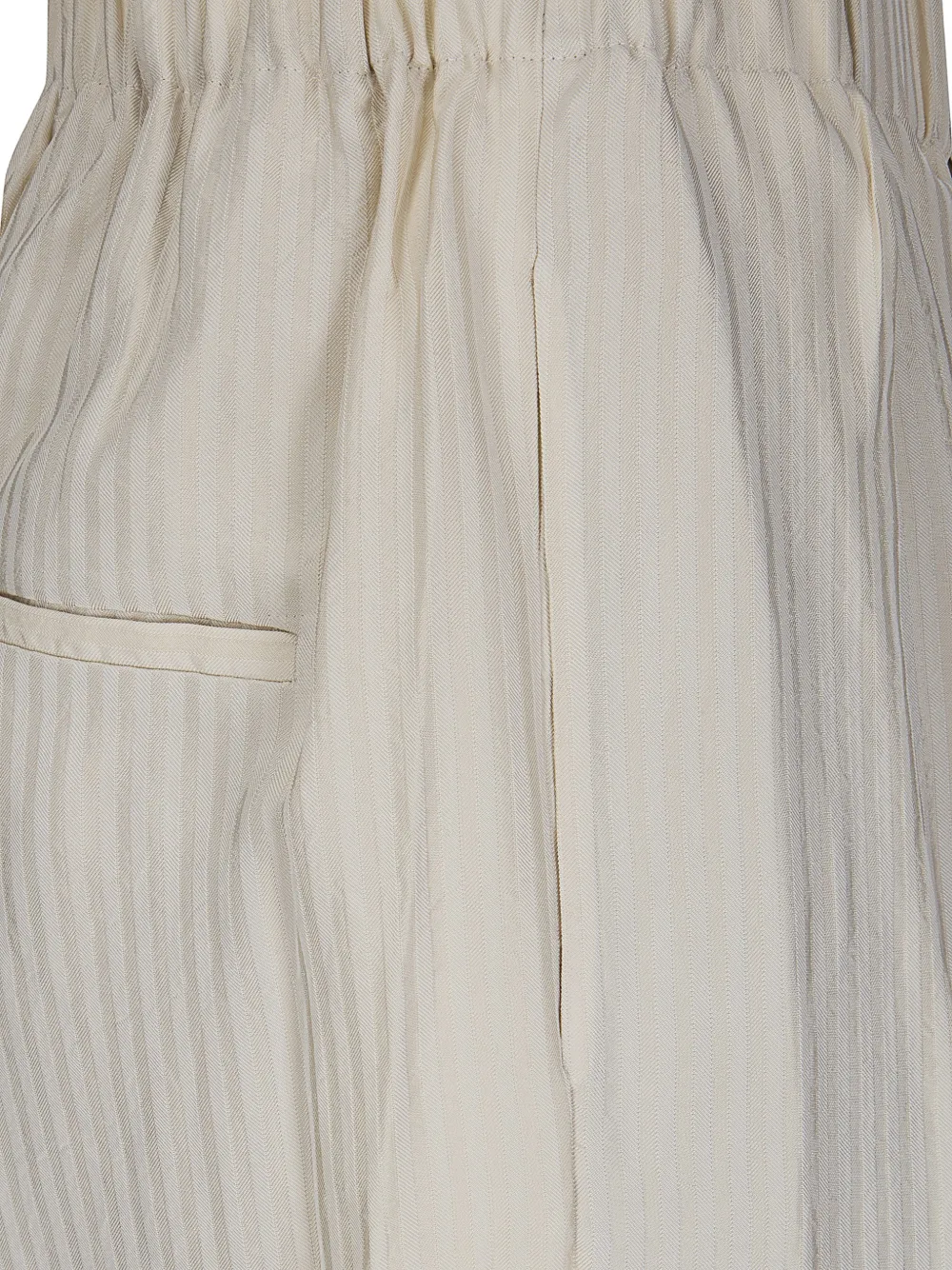 Uma Wang Poela broek met chevron patroon Beige