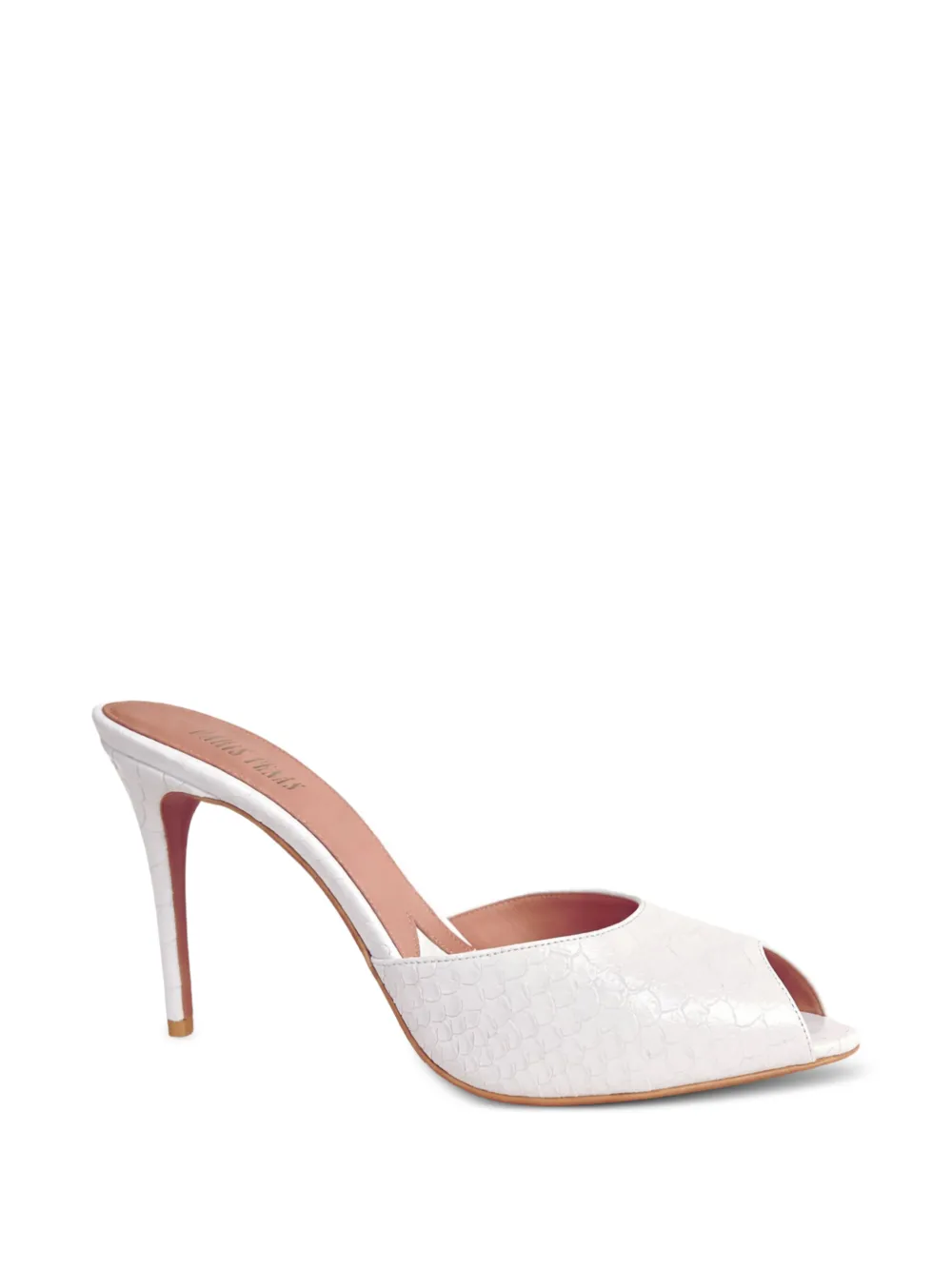 Paris Texas Vera sandalen met krokodillen-reliëf en open neus Wit