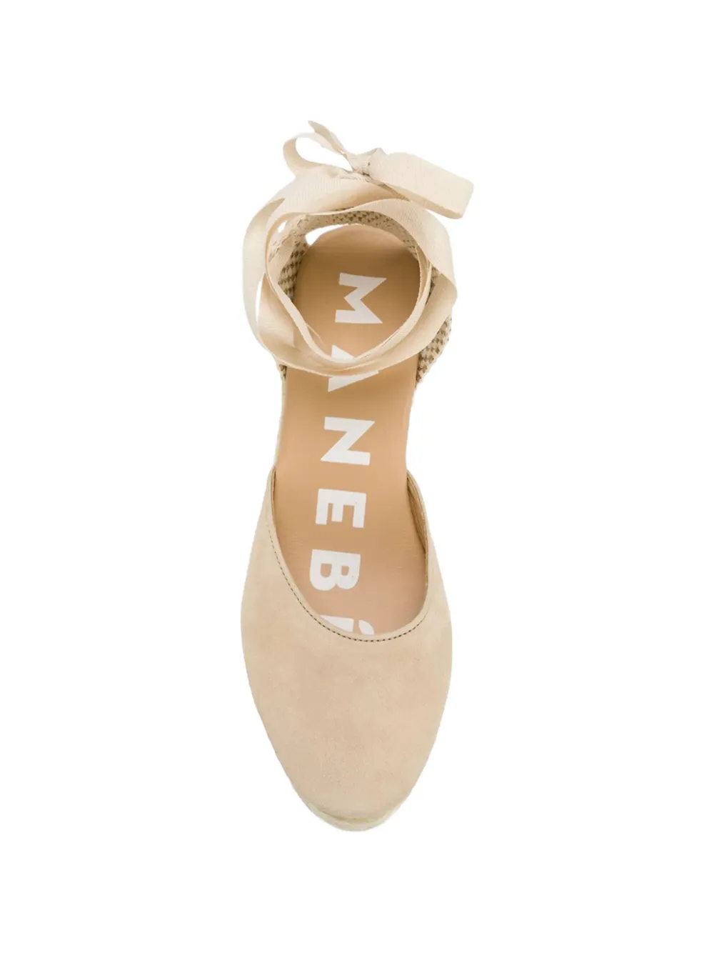 Manebi Ribbon geweven espadrilles Beige