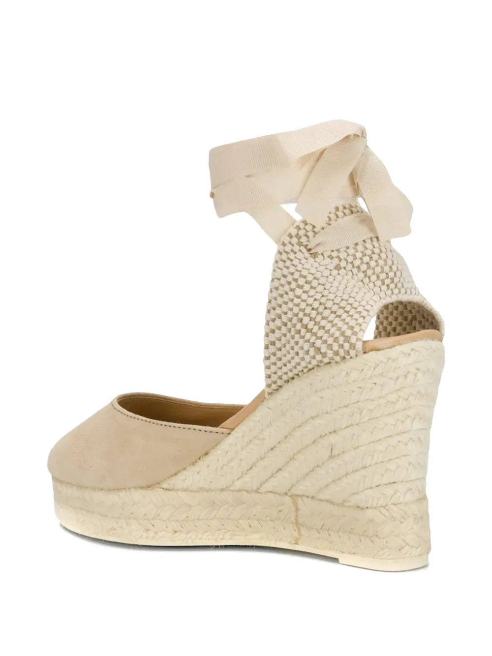 Manebi Ribbon geweven espadrilles Beige