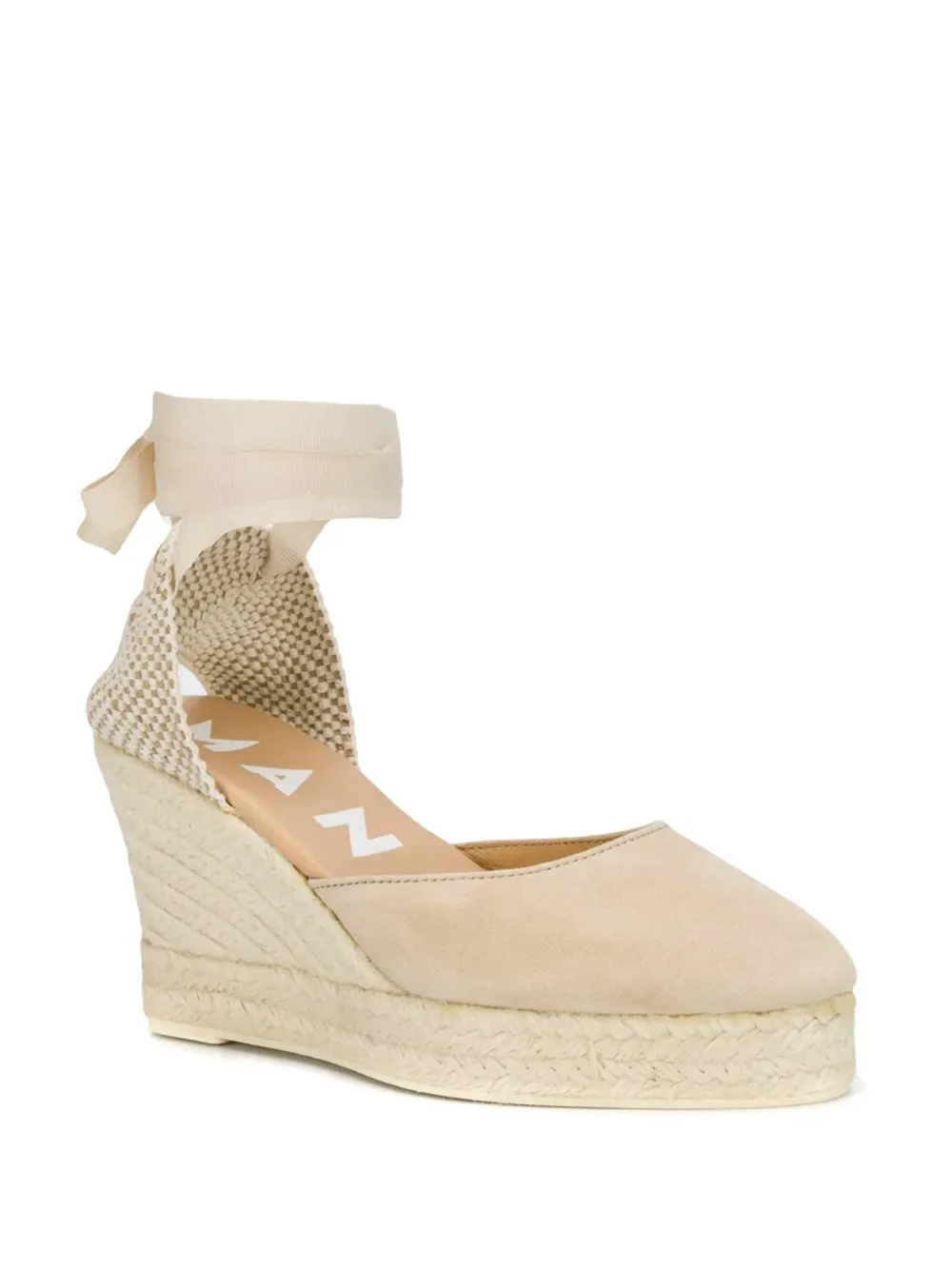 Manebi Ribbon geweven espadrilles Beige