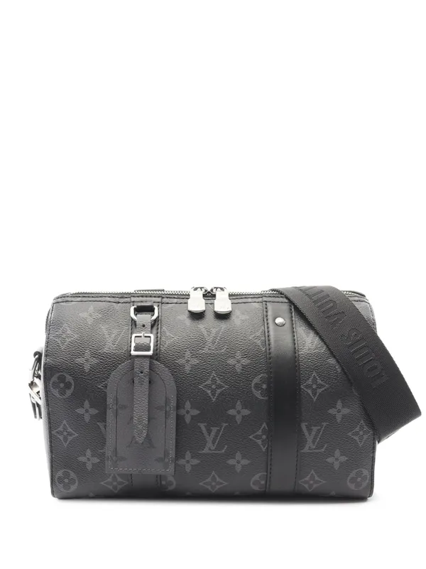 Louis Vuitton Pre-owned 2010-2026 Monogram Eclipse City Keepall Crossbody Bag in Black