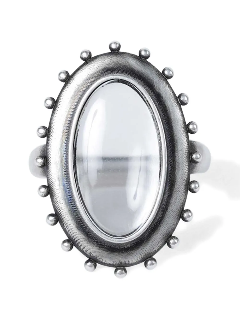 Ann Demeulemeester Tida oval ring - Argento