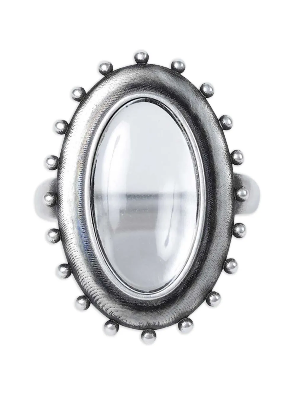 Ann Demeulemeester Tida oval ring - Argento