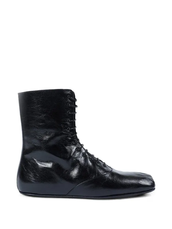 Ann Demeulemeester Monil レザーブーツ | ブラック | FARFETCH JP