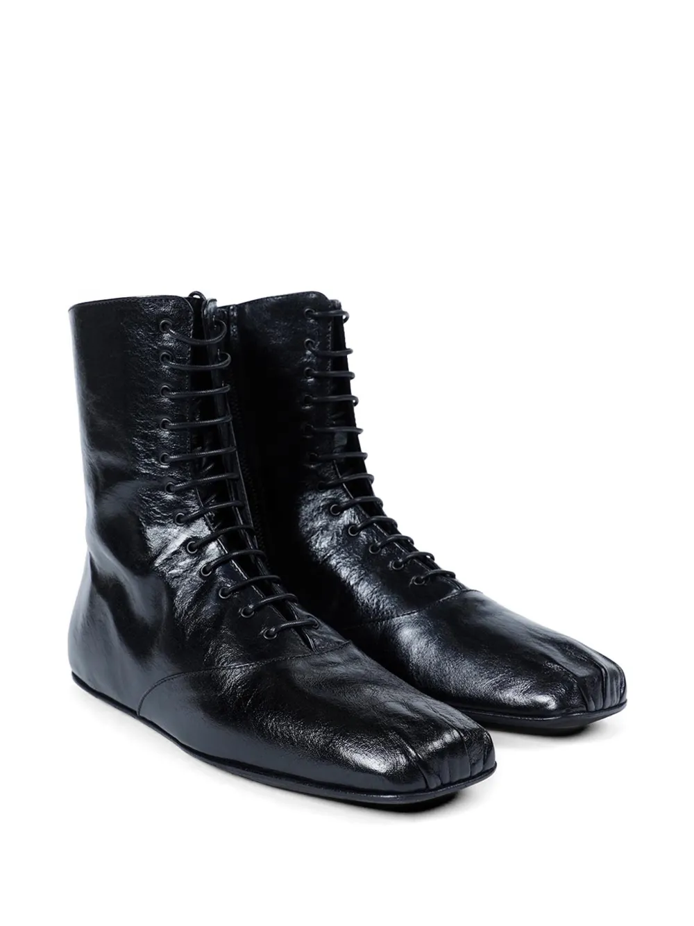 Ann Demeulemeester Monil leren laarzen Zwart