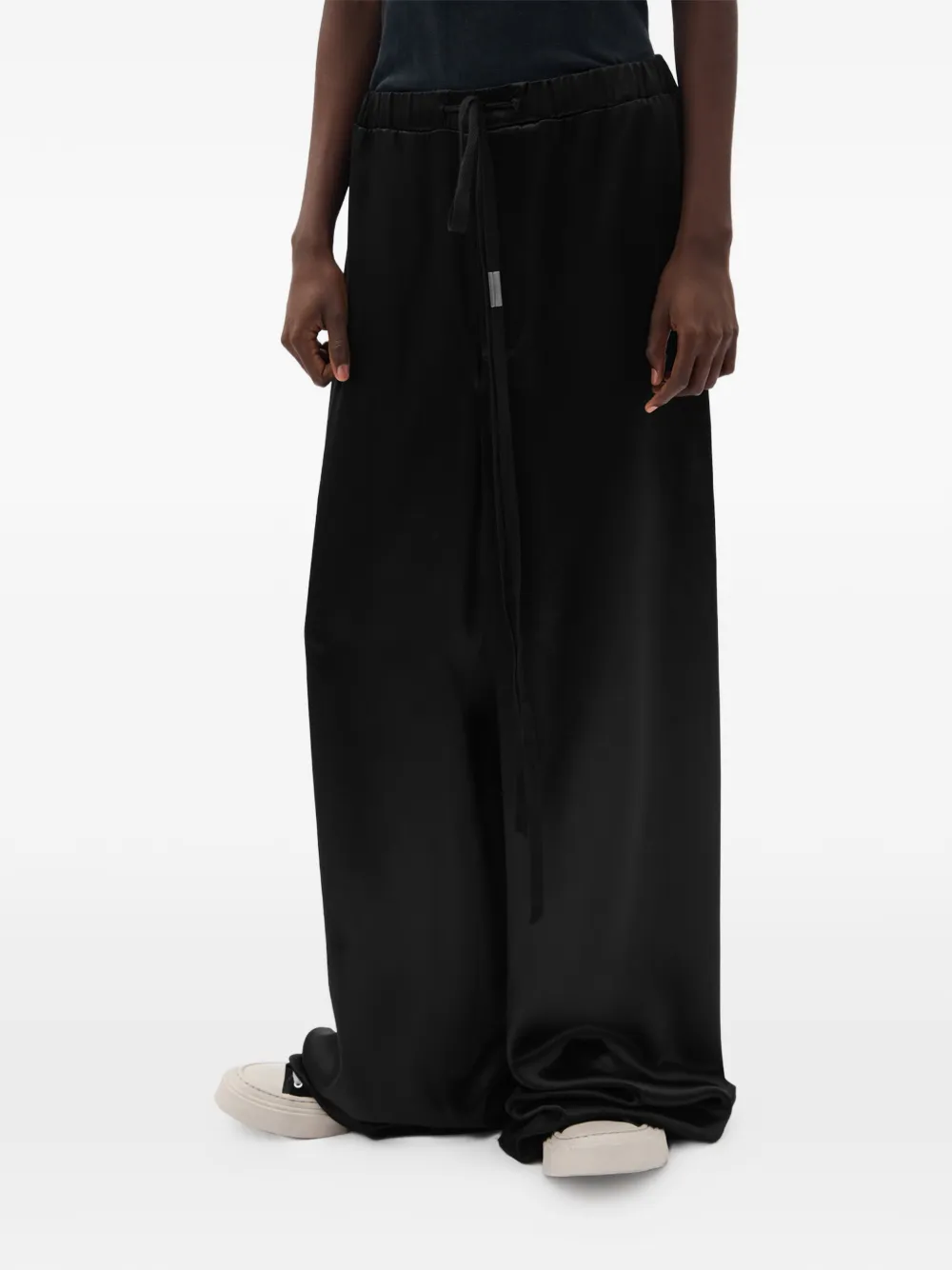 Ann Demeulemeester Sofi shiny satin trousers - Nero