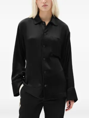 Ann Demeulemeester ストライプ シャツ | ブラック | FARFETCH JP