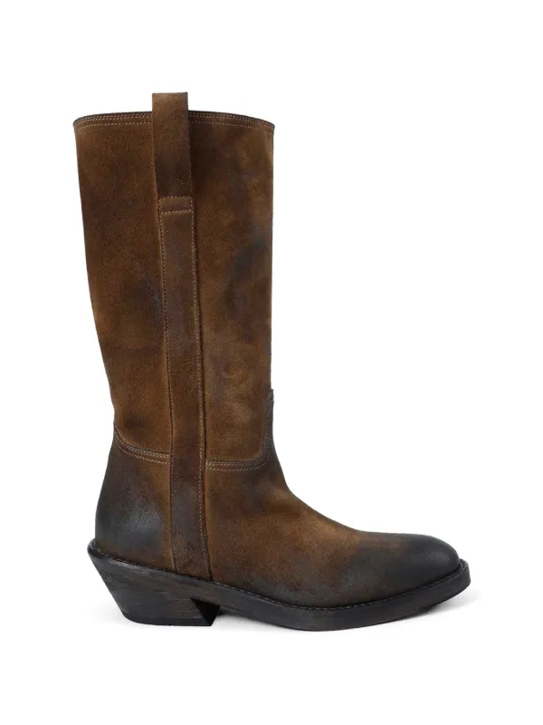 Ann Demeulemeester Laxit Suede Boots in Brown