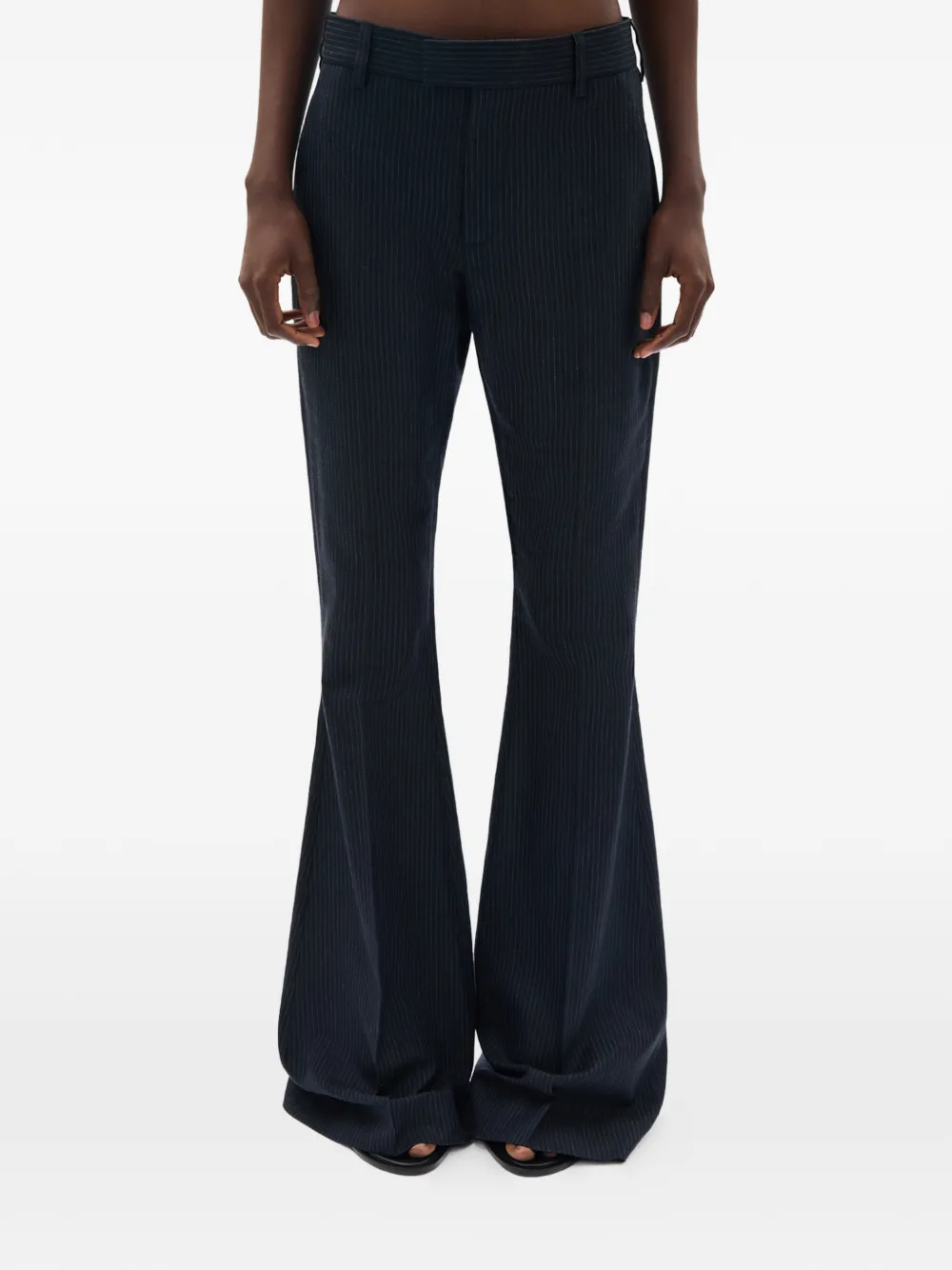 Ann Demeulemeester Adri pinstripe trousers - Blu