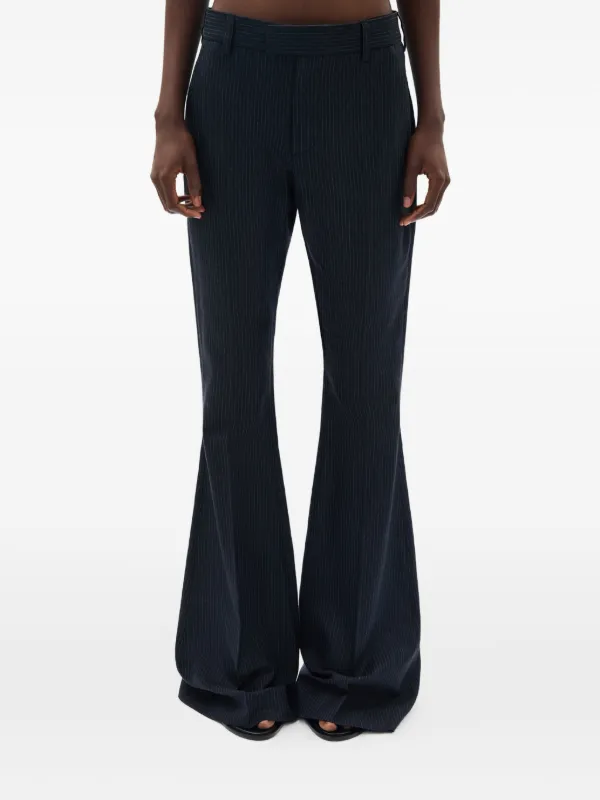 Ann Demeulemeester Adri Pinstripe Trousers in Blue