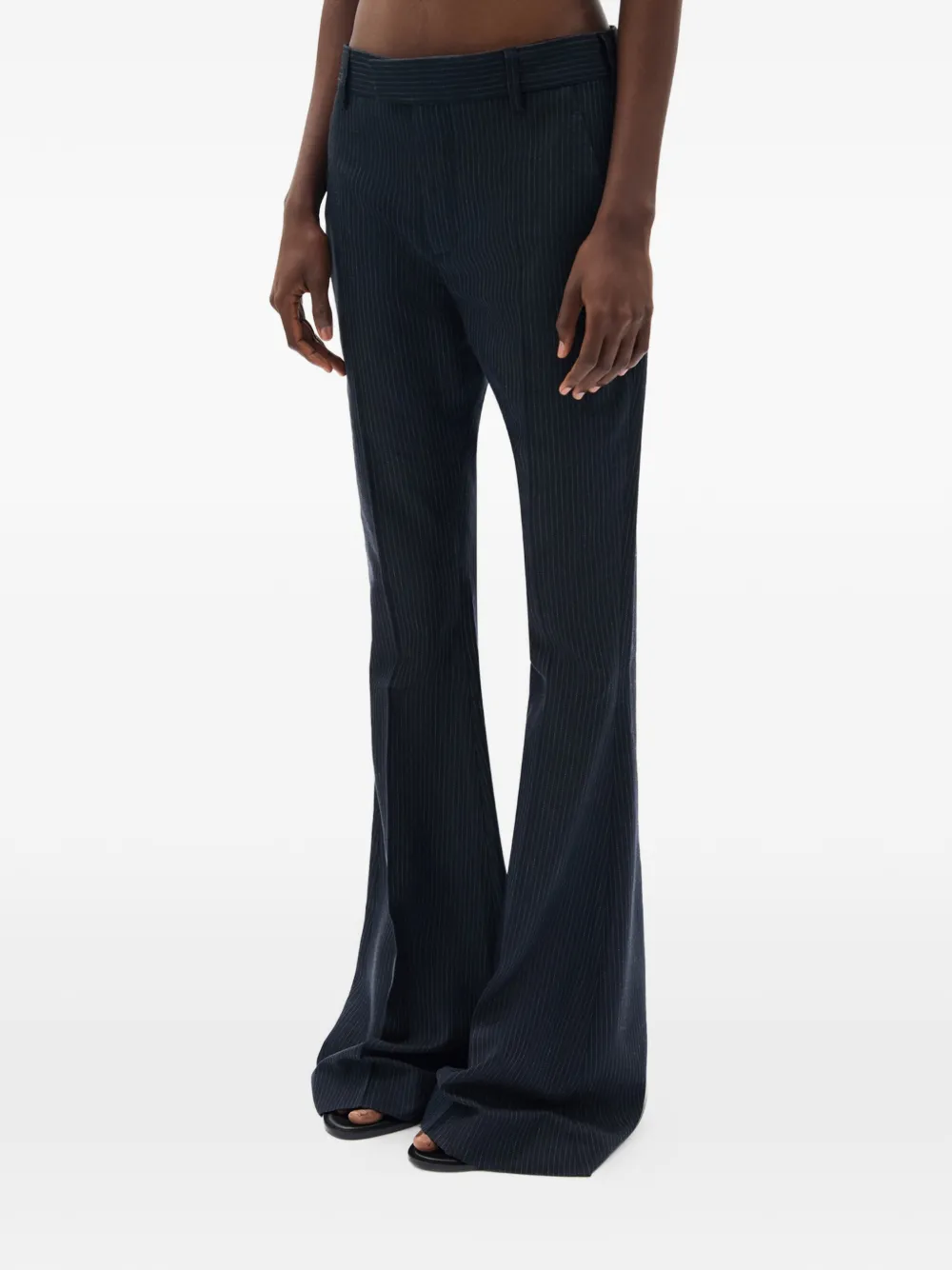 Ann Demeulemeester Adri broek met krijtstreep Blauw