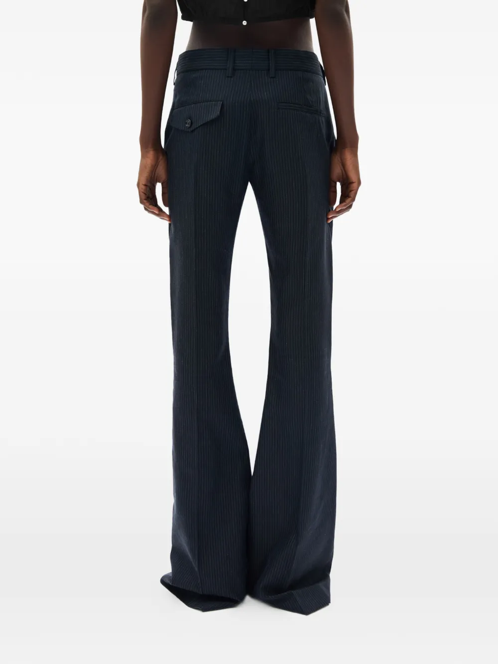 Ann Demeulemeester Adri broek met krijtstreep Blauw