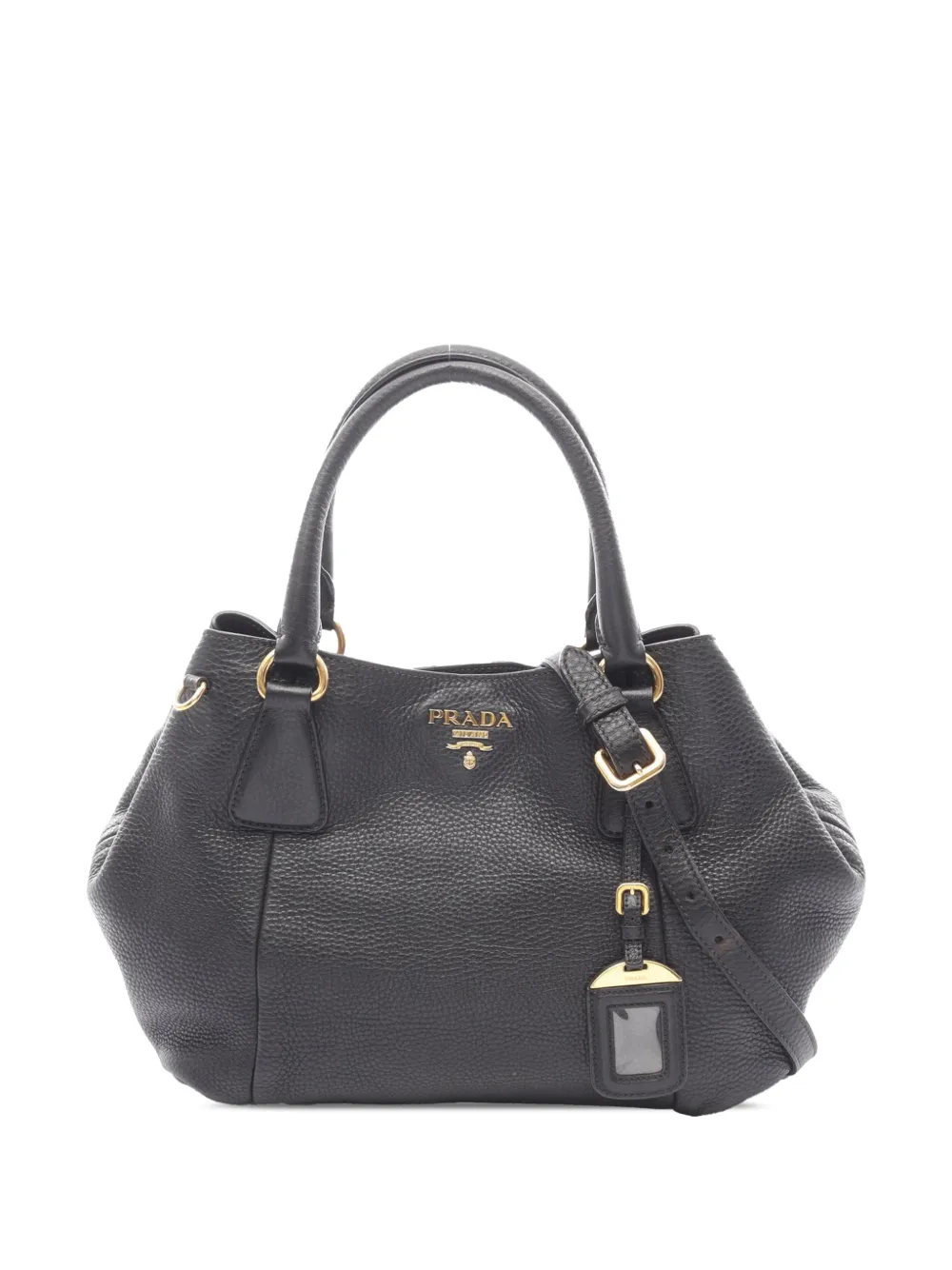 Prada Pre-Owned 2010-2026 Vitello Daino satchel - Nero