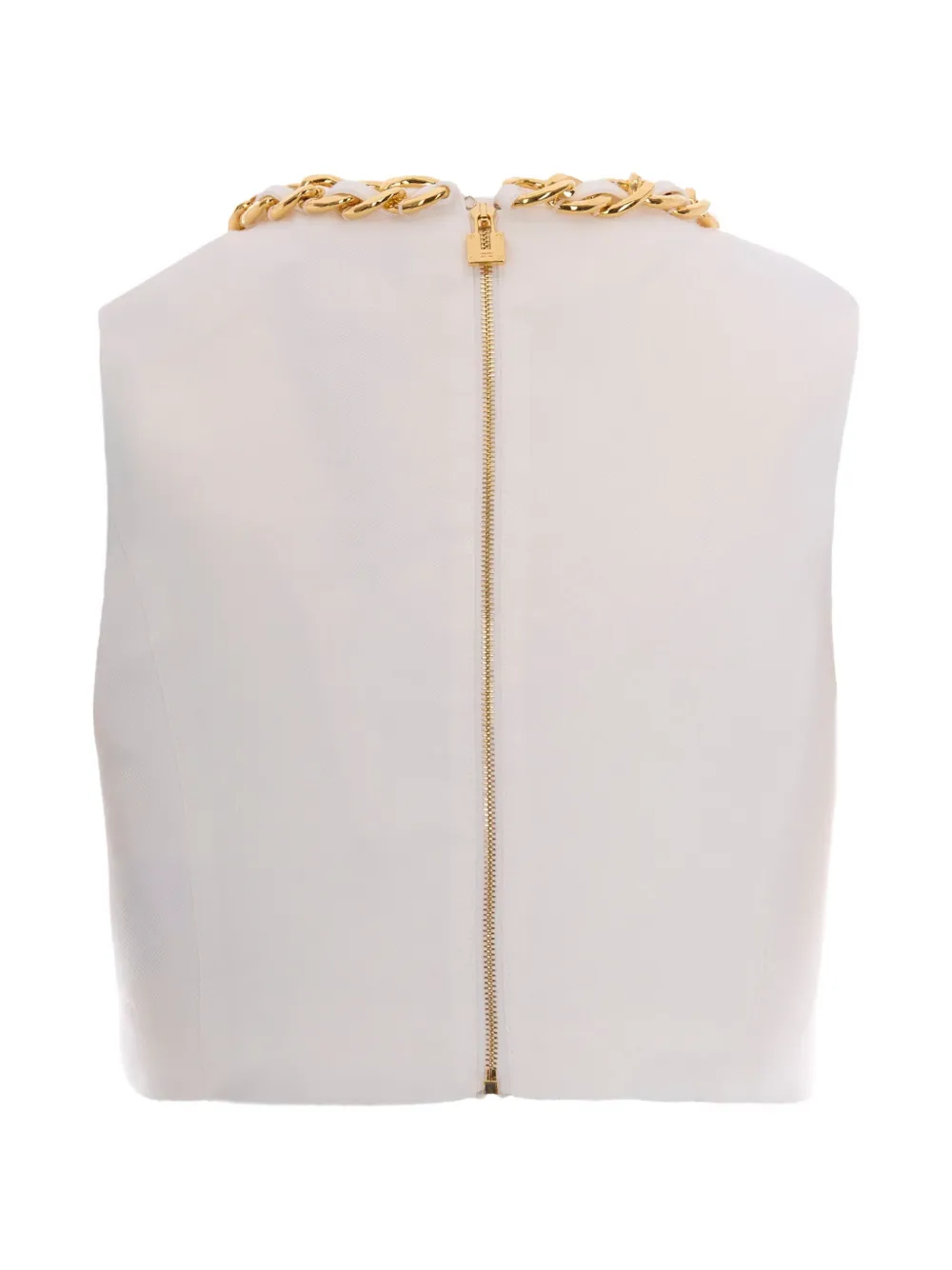 Elisabetta Franchi Top met ketting Beige