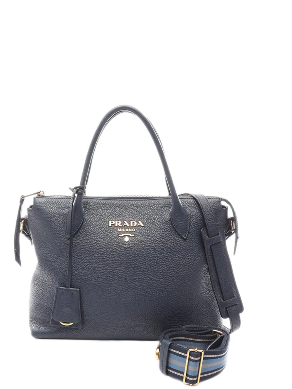 Prada Pre-Owned 2010-2026 Vitello Daino satchel - Blu