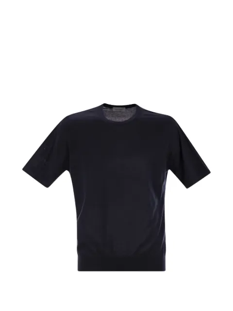 John Smedley ribbed hem crew neck T-shirt