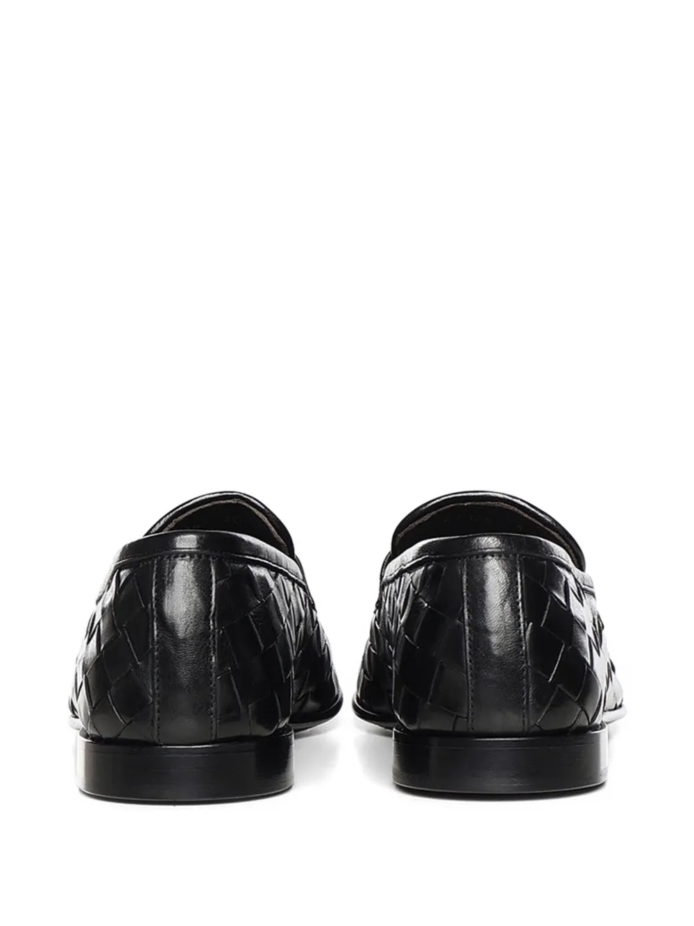  Galliano Woven-leather Loafers - Black 
