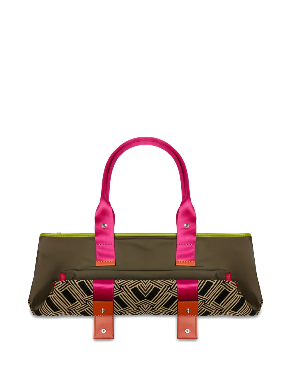 Lancel Shopper met jacquard en rits Beige