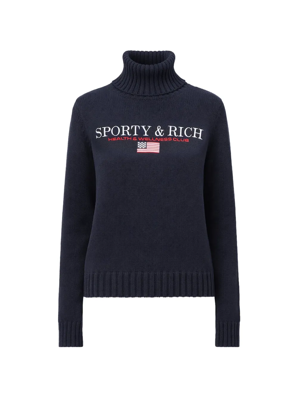 Sporty & Rich S&R Nautical knitted turtle-neck sweater - Blu